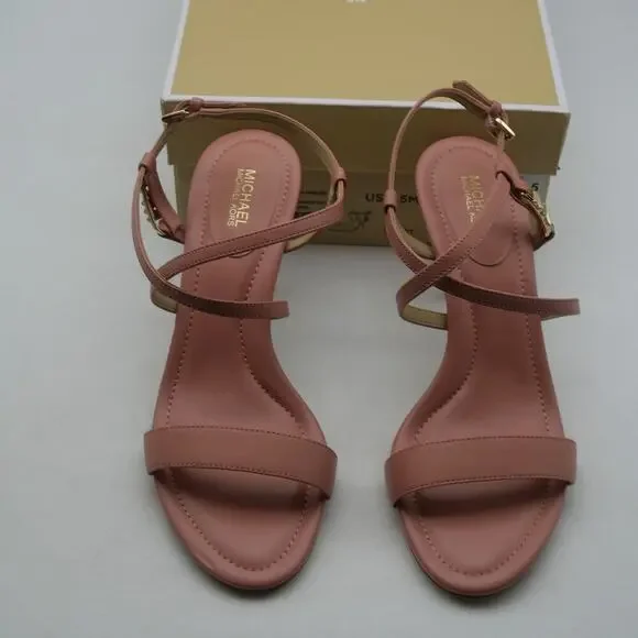 NEW Michael Kors Veronica Heeled Sandals Sunset Rose Women's 7.5 - Picture 5 of 10